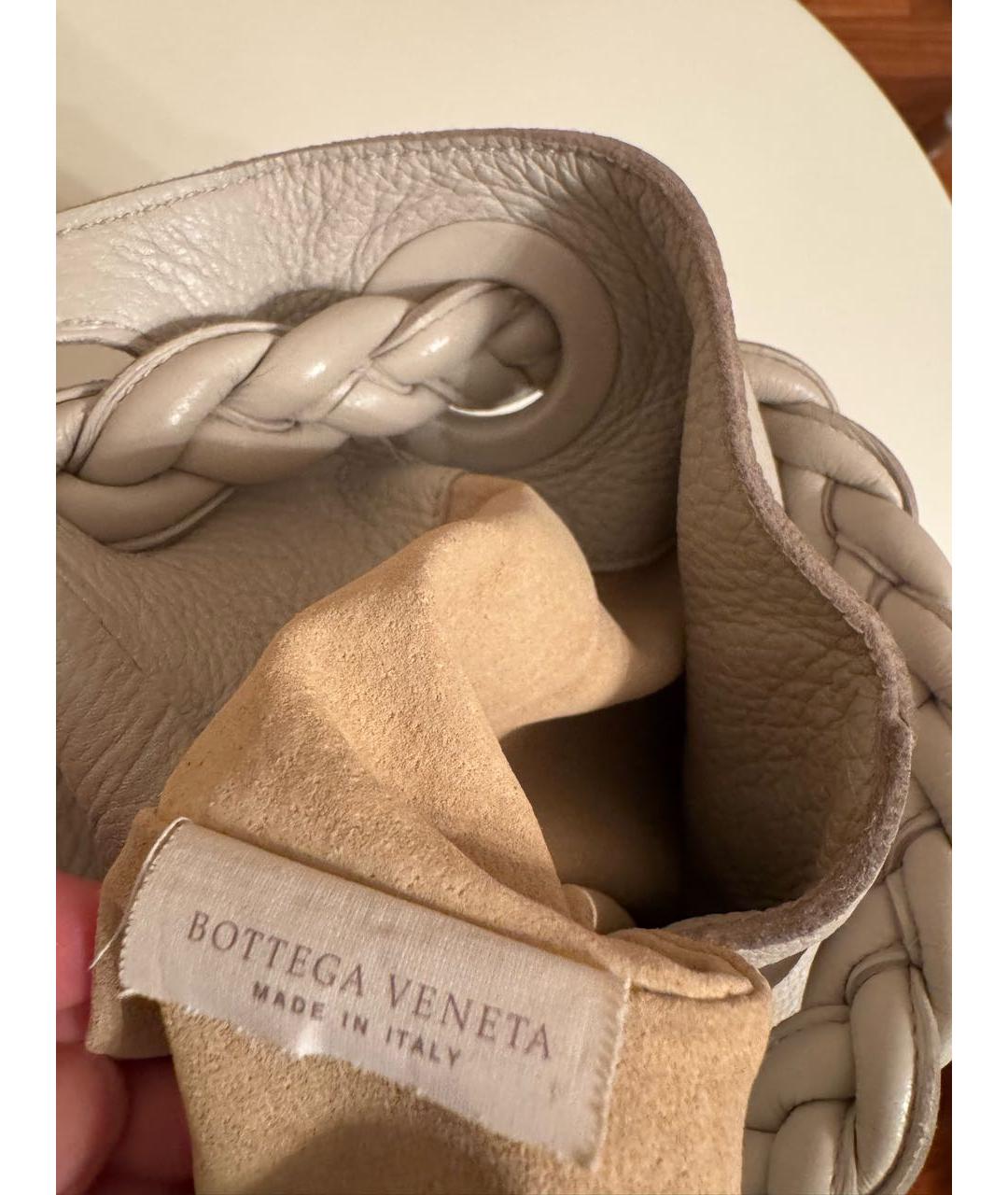 BOTTEGA VENETA Серая кожаная сумка тоут, фото 3
