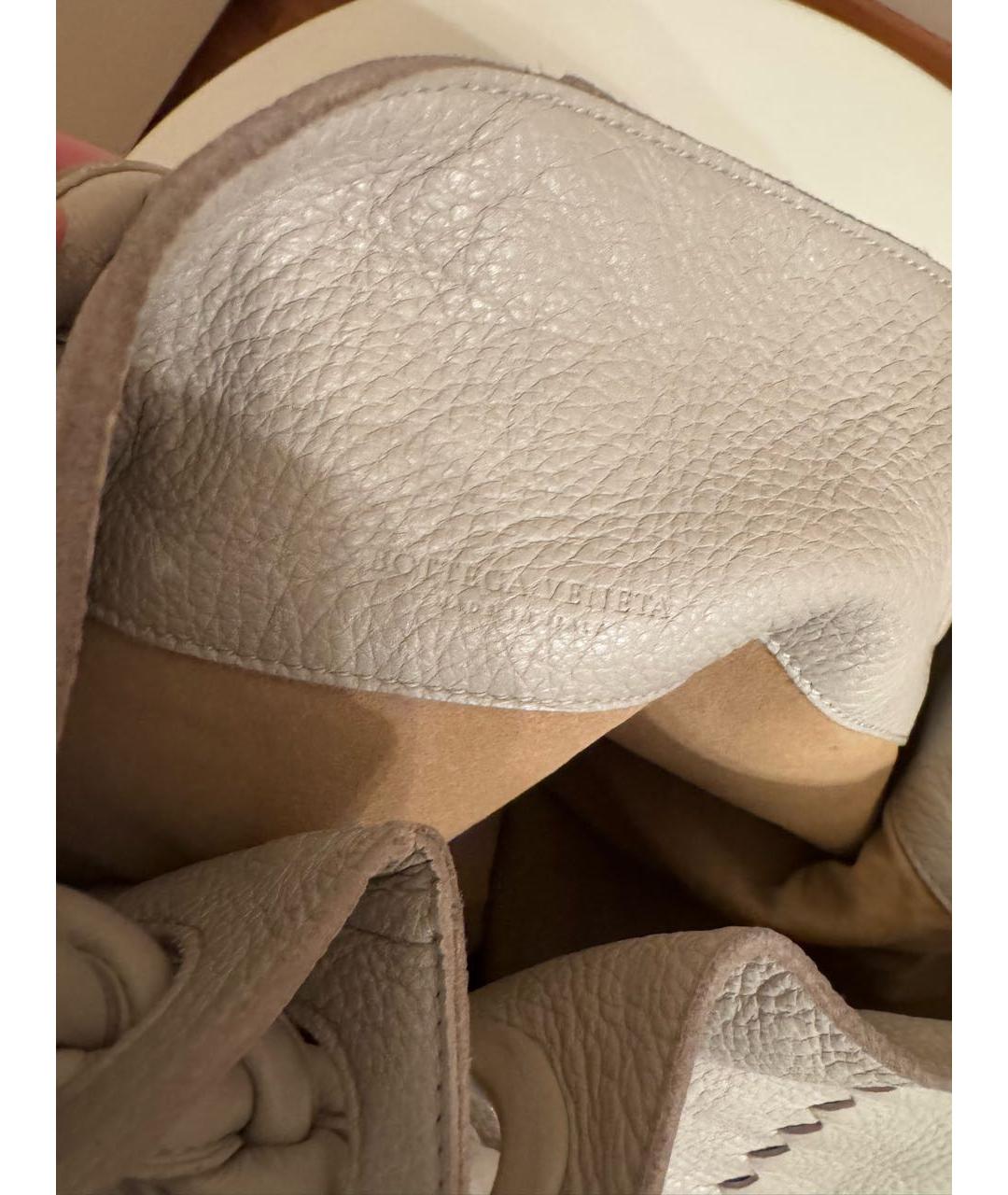 BOTTEGA VENETA Серая кожаная сумка тоут, фото 6