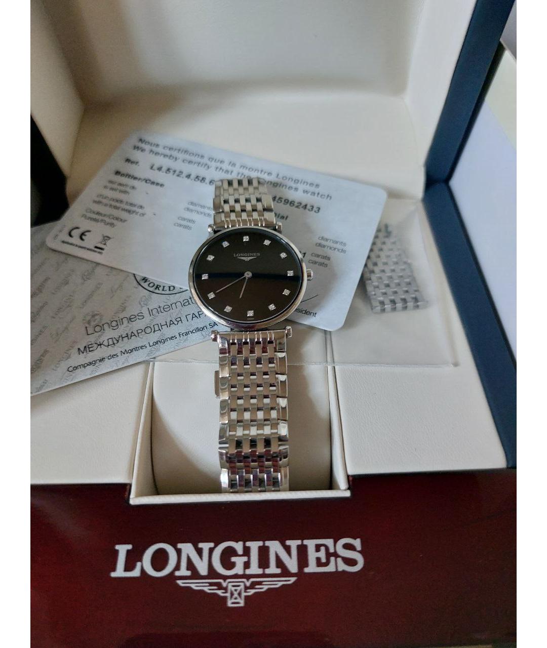 LONGINES Серебряные стальные часы, фото 4