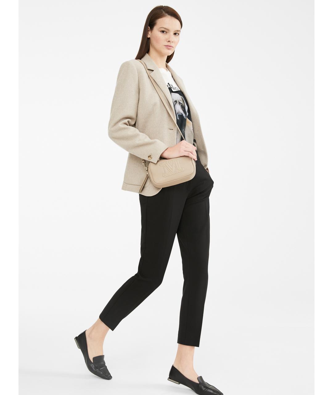 MAX MARA Черные прямые брюки, фото 2