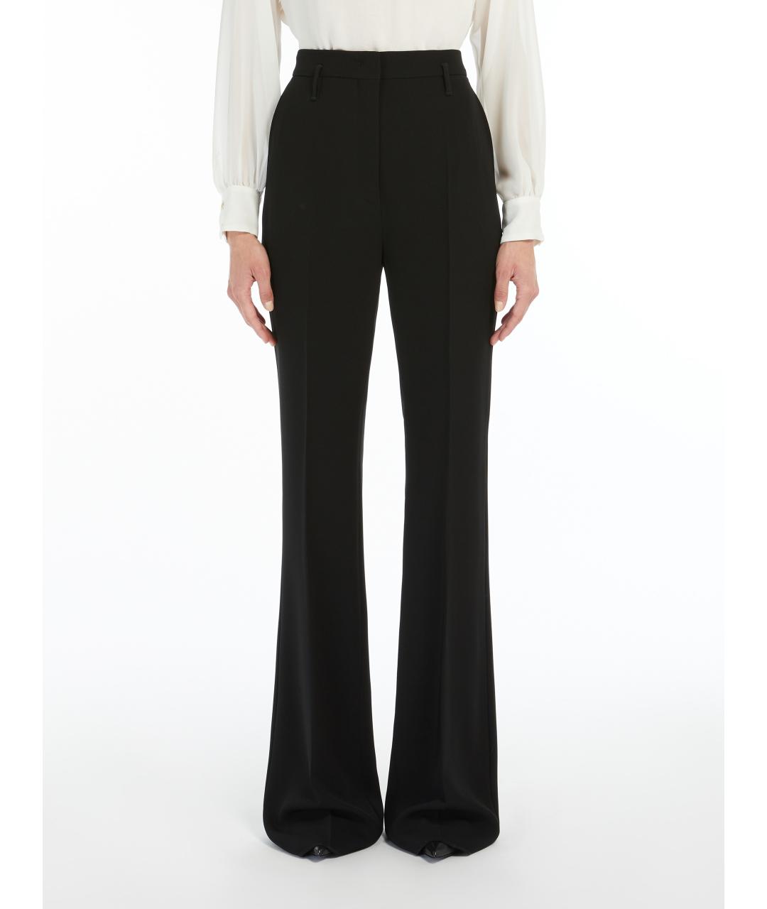 MAX MARA Черные прямые брюки, фото 3