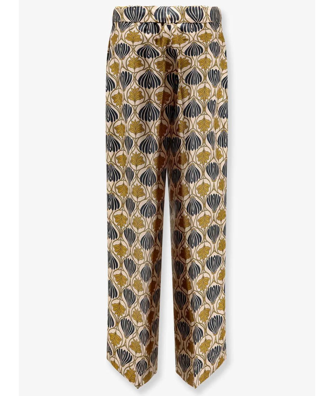 MAX MARA Мульти шелковые прямые брюки, фото 2