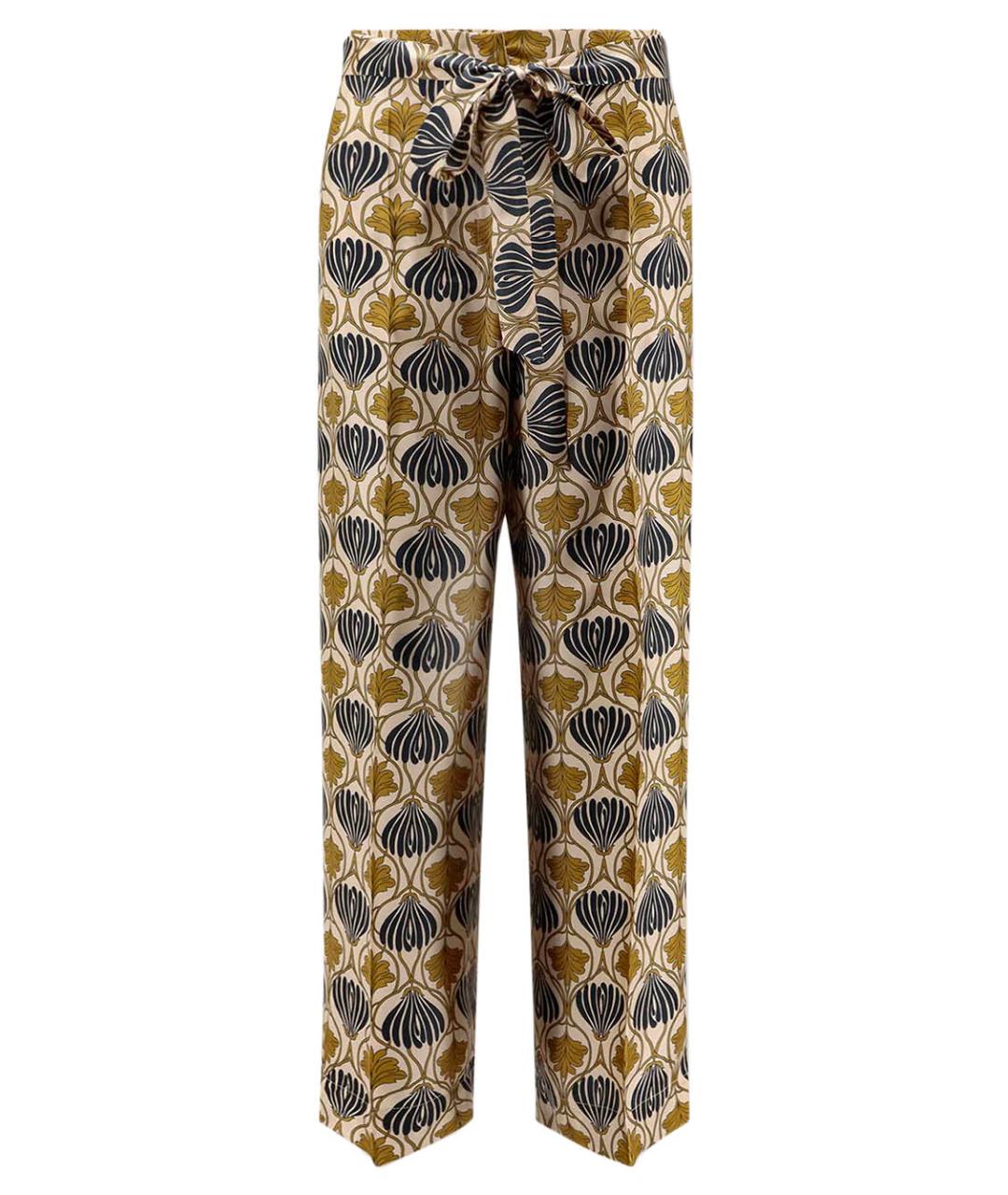 MAX MARA Мульти шелковые прямые брюки, фото 1