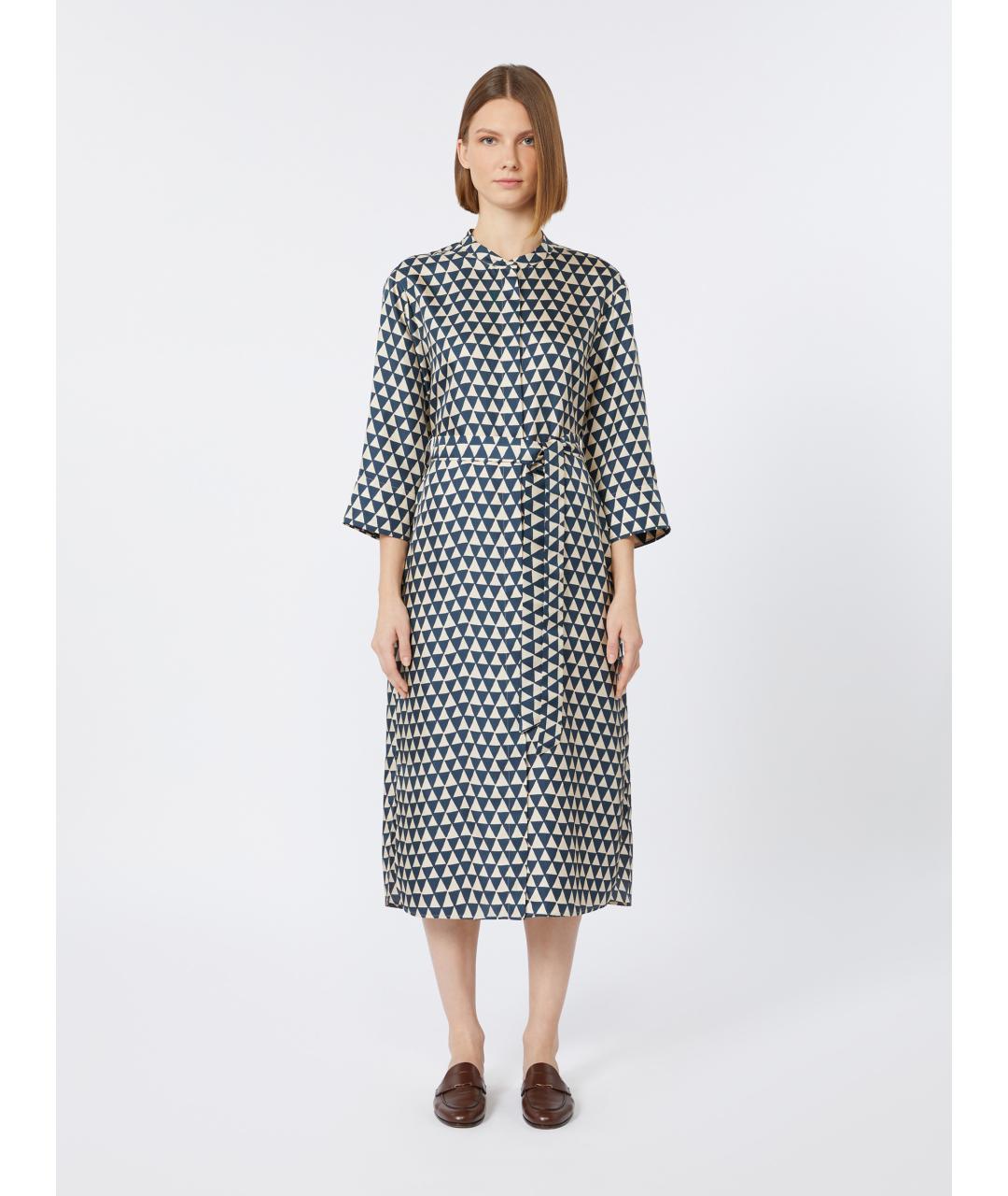 MAX MARA Голубое повседневное платье, фото 3