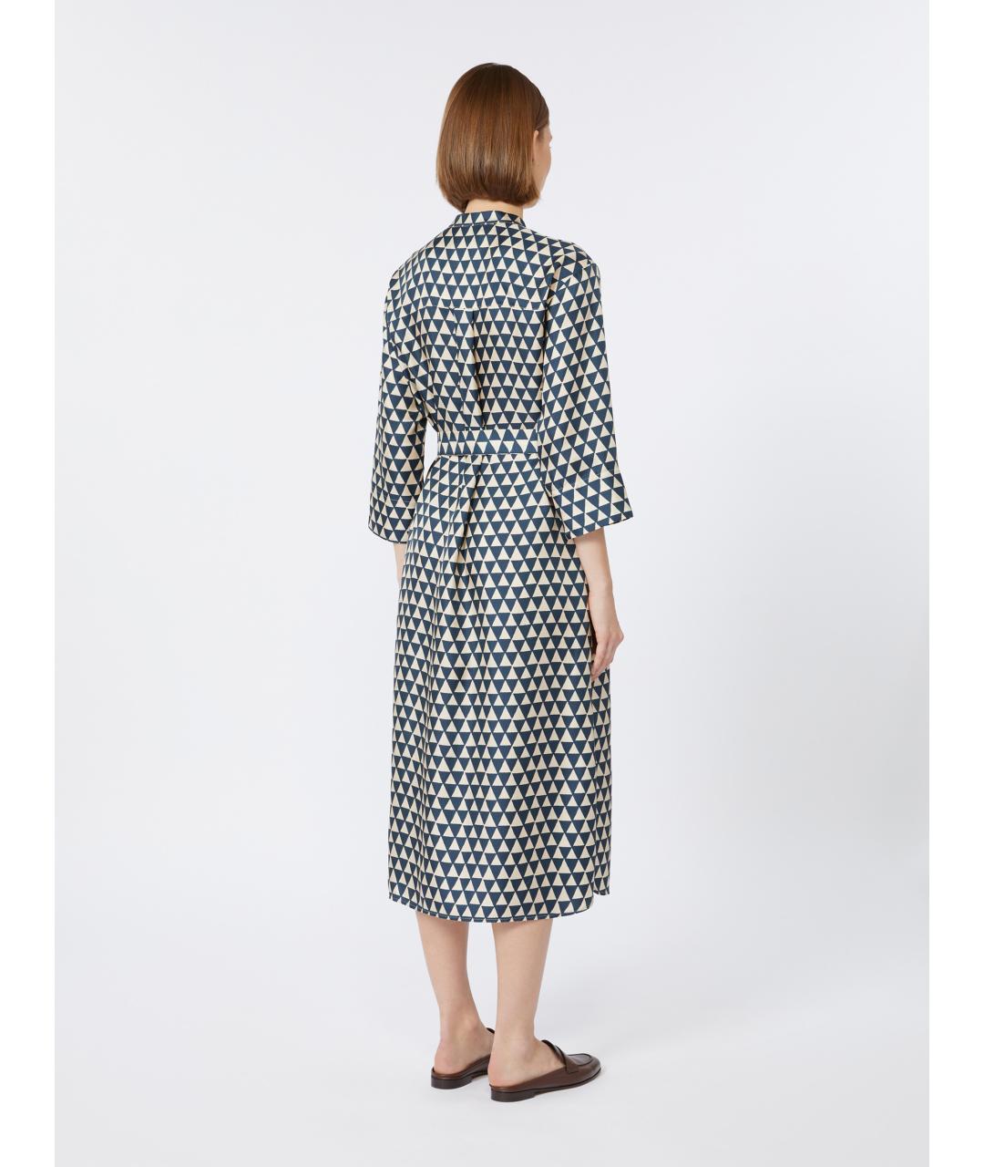 MAX MARA Голубое повседневное платье, фото 4