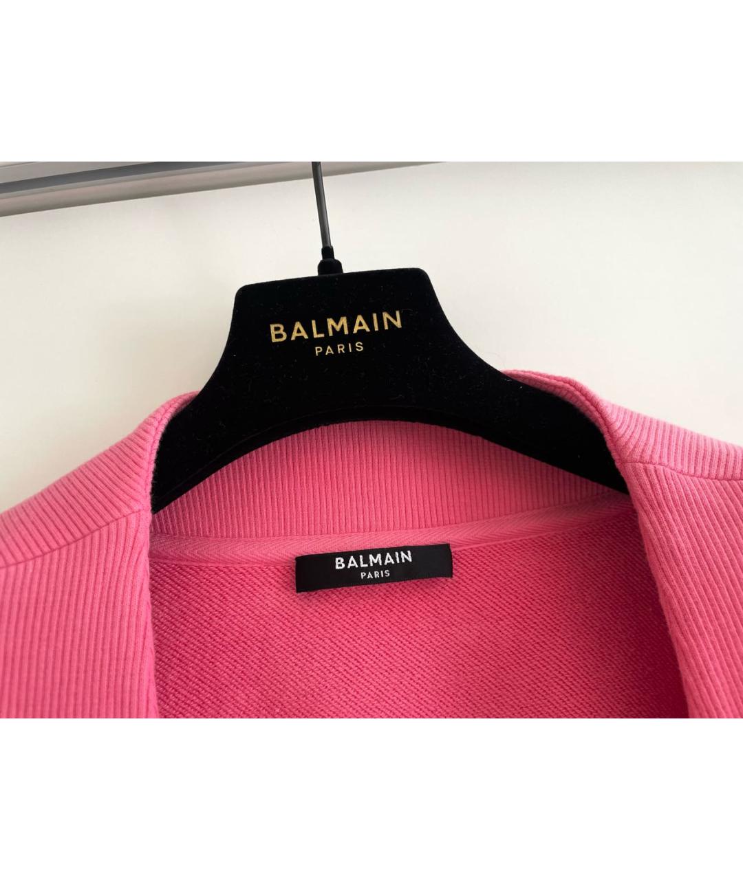 BALMAIN Коралловый хлопковый кардиган, фото 6