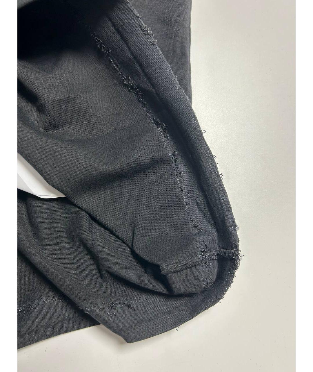 MAISON MARGIELA Черная хлопковая футболка, фото 6