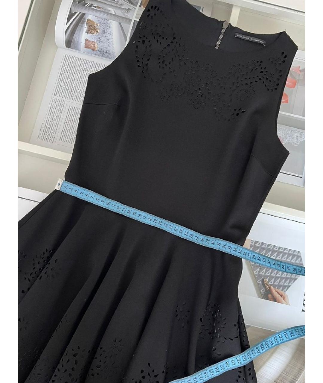 ERMANNO SCERVINO Черное хлопковое повседневное платье, фото 6