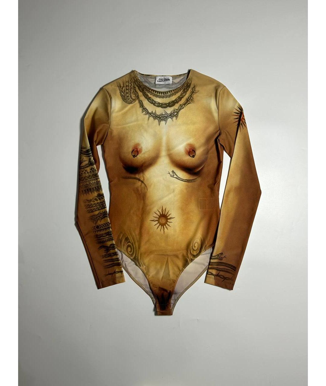 JEAN PAUL GAULTIER Бежевое боди, фото 10