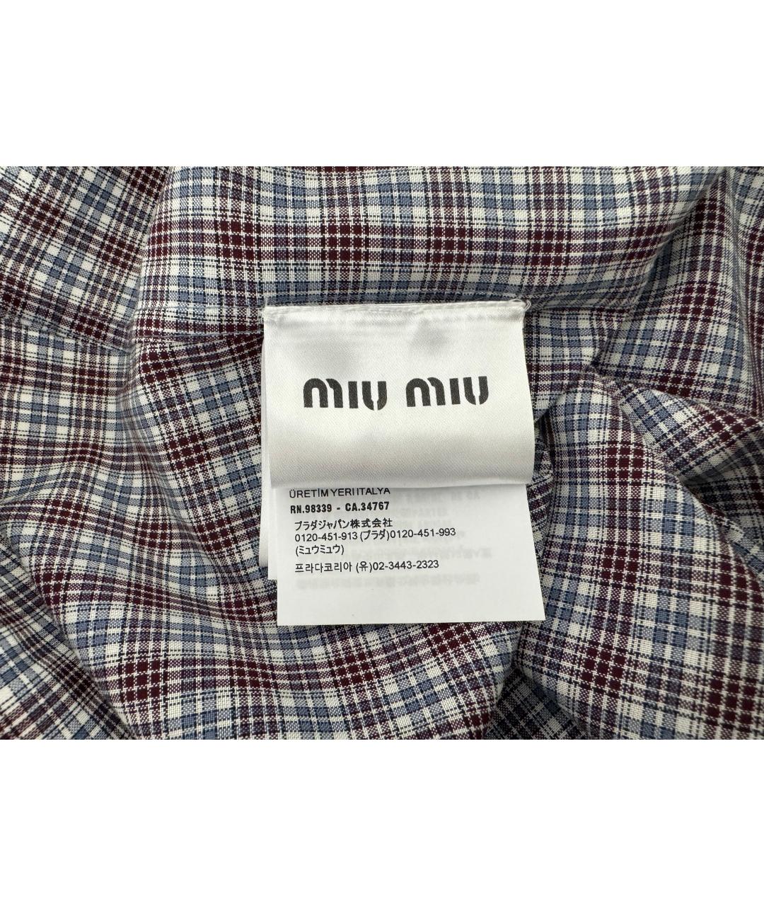 MIU MIU Хлопковая рубашка, фото 7