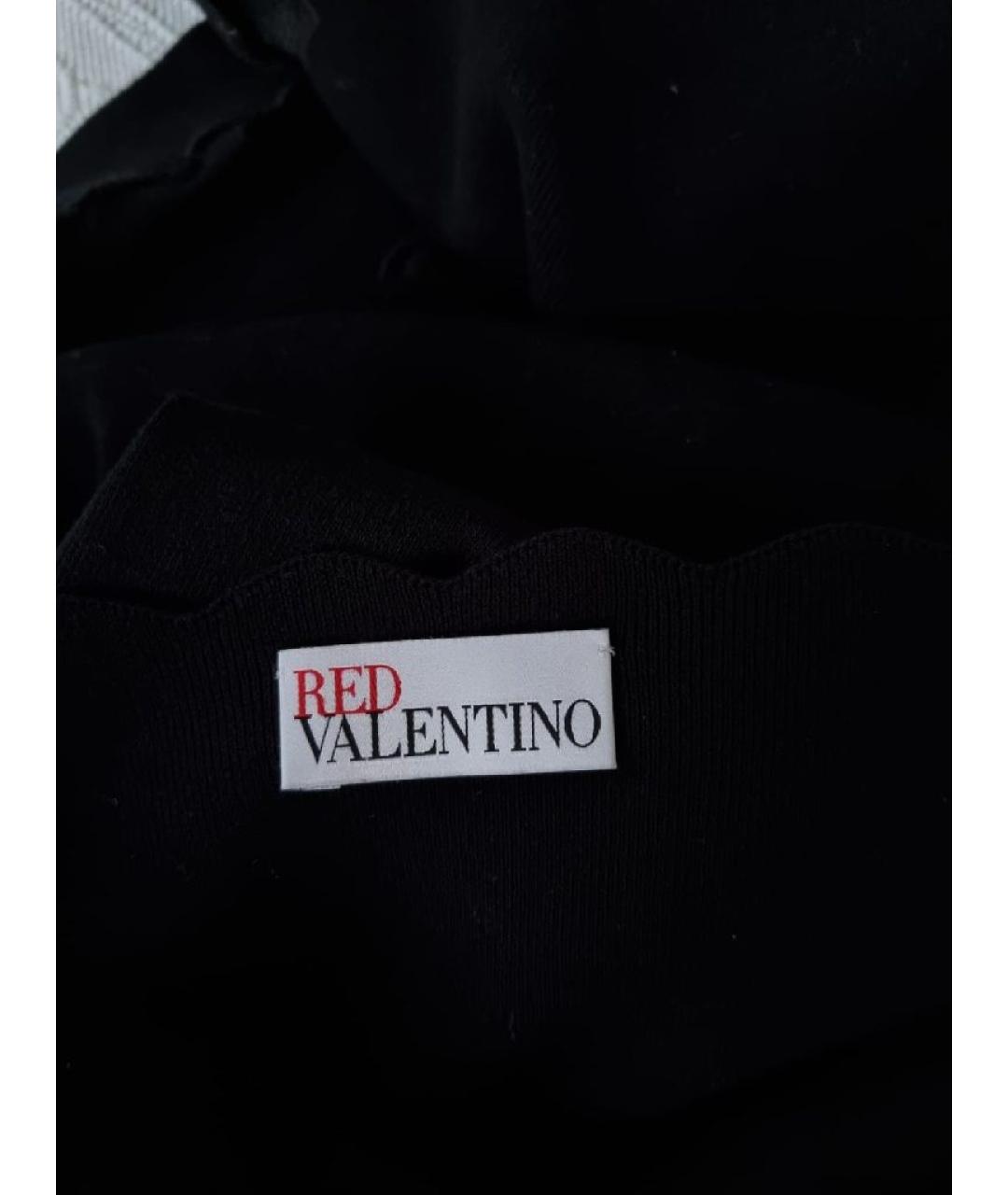VALENTINO Черное полиэстеровое вечернее платье, фото 4