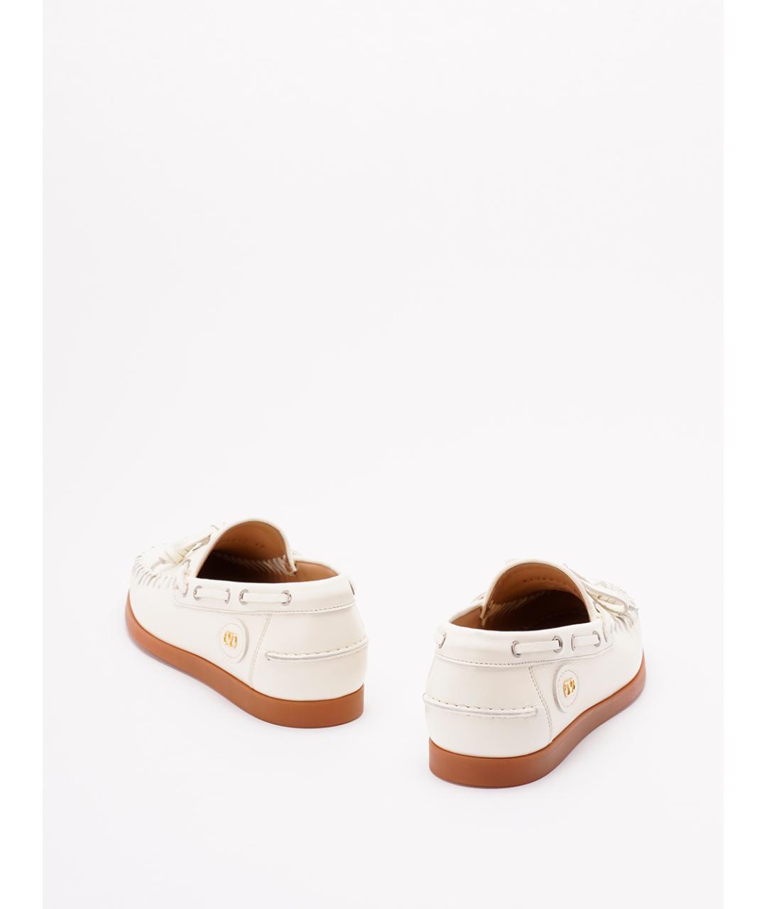 VALENTINO Белые кожаные лоферы, фото 3