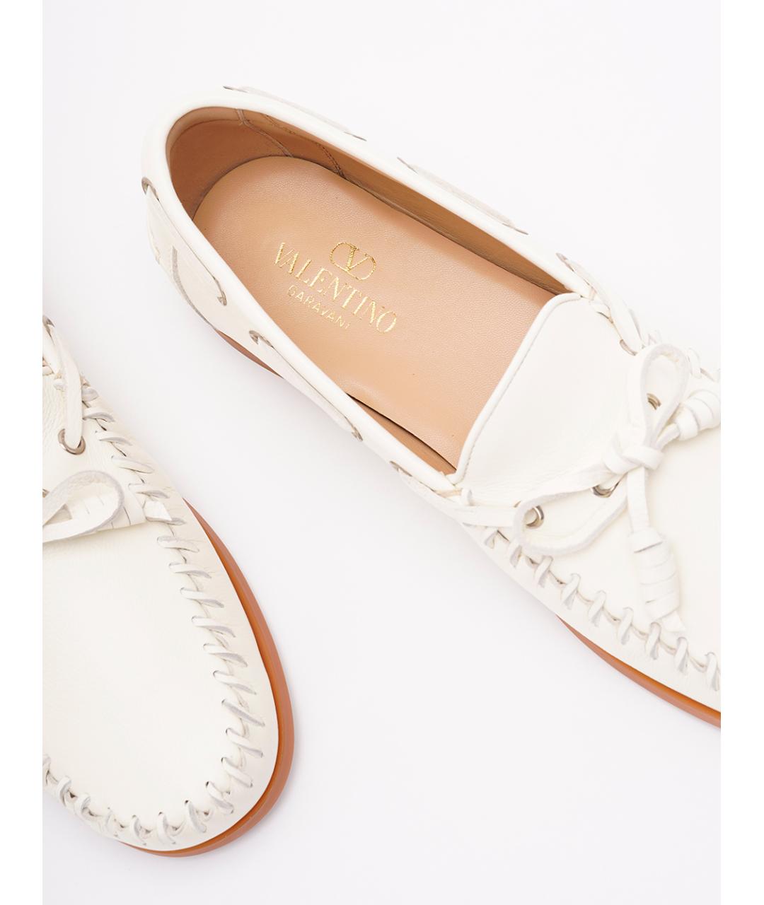 VALENTINO Белые кожаные лоферы, фото 5