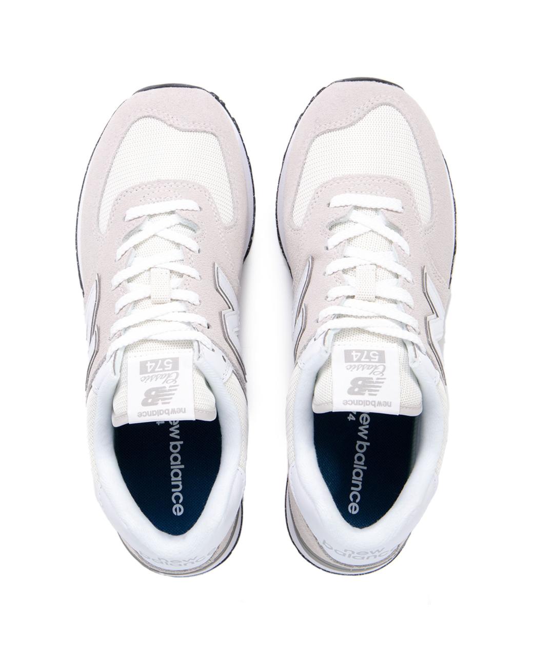 NEW BALANCE Белые замшевые низкие кроссовки / кеды, фото 4