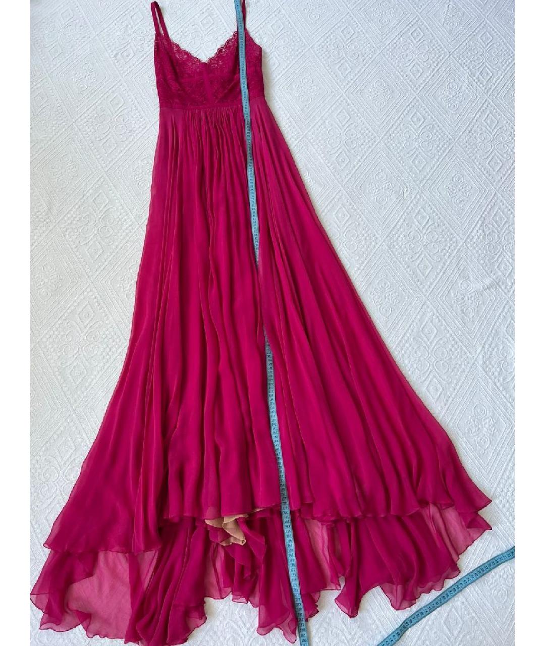 ELIE SAAB Розовое шелковое повседневное платье, фото 6