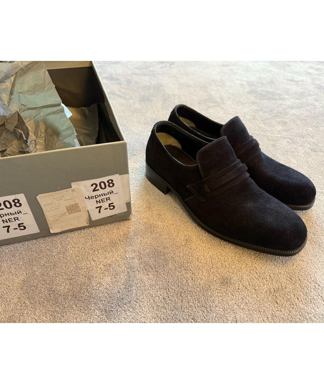 TOM FORD Черные замшевые туфли, фото 6