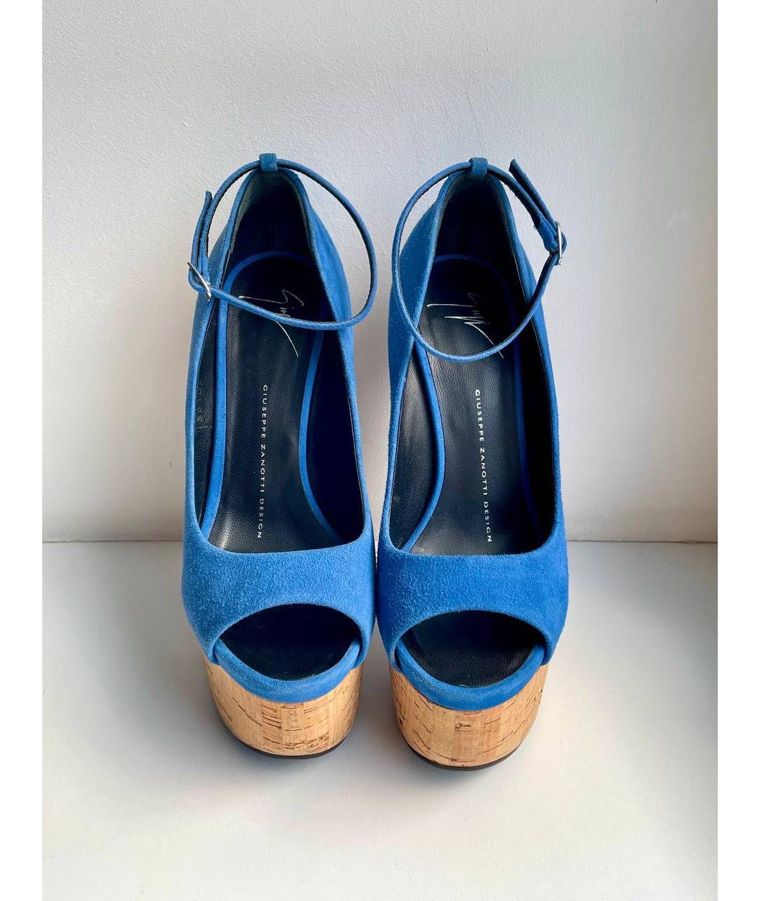 GIUSEPPE ZANOTTI DESIGN Синие замшевые туфли, фото 3