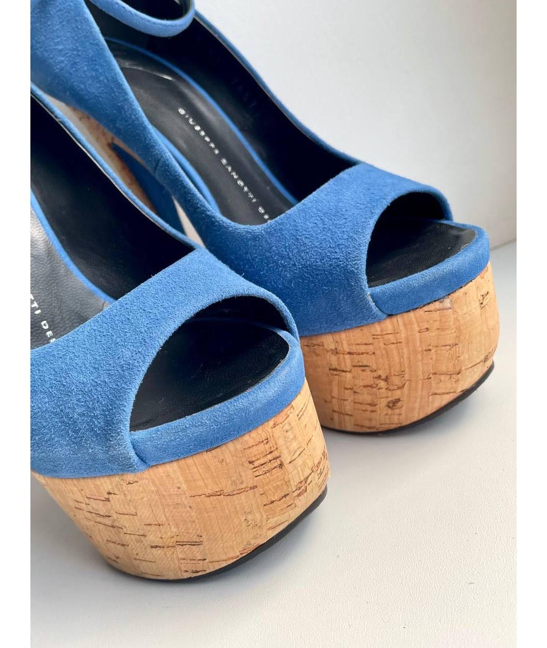 GIUSEPPE ZANOTTI DESIGN Синие замшевые туфли, фото 5
