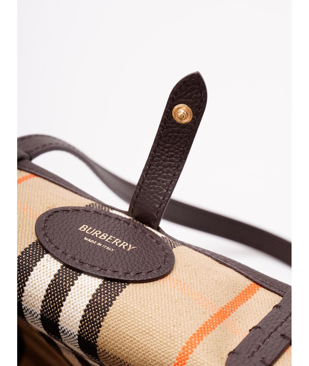 BURBERRY Бежевая хлопковая сумка тоут, фото 6