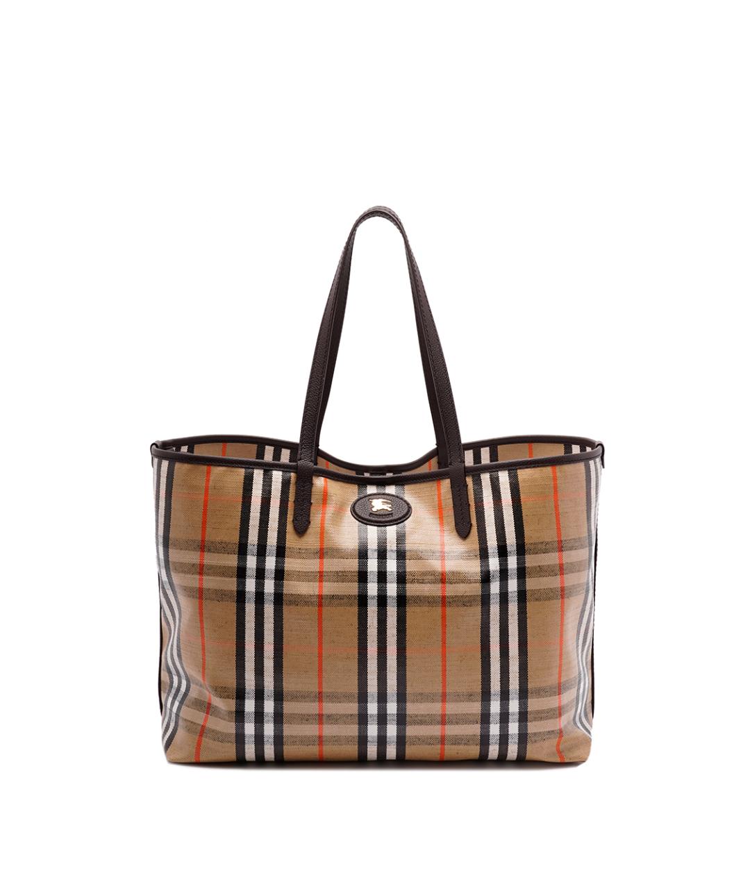 BURBERRY Бежевая хлопковая сумка тоут, фото 1