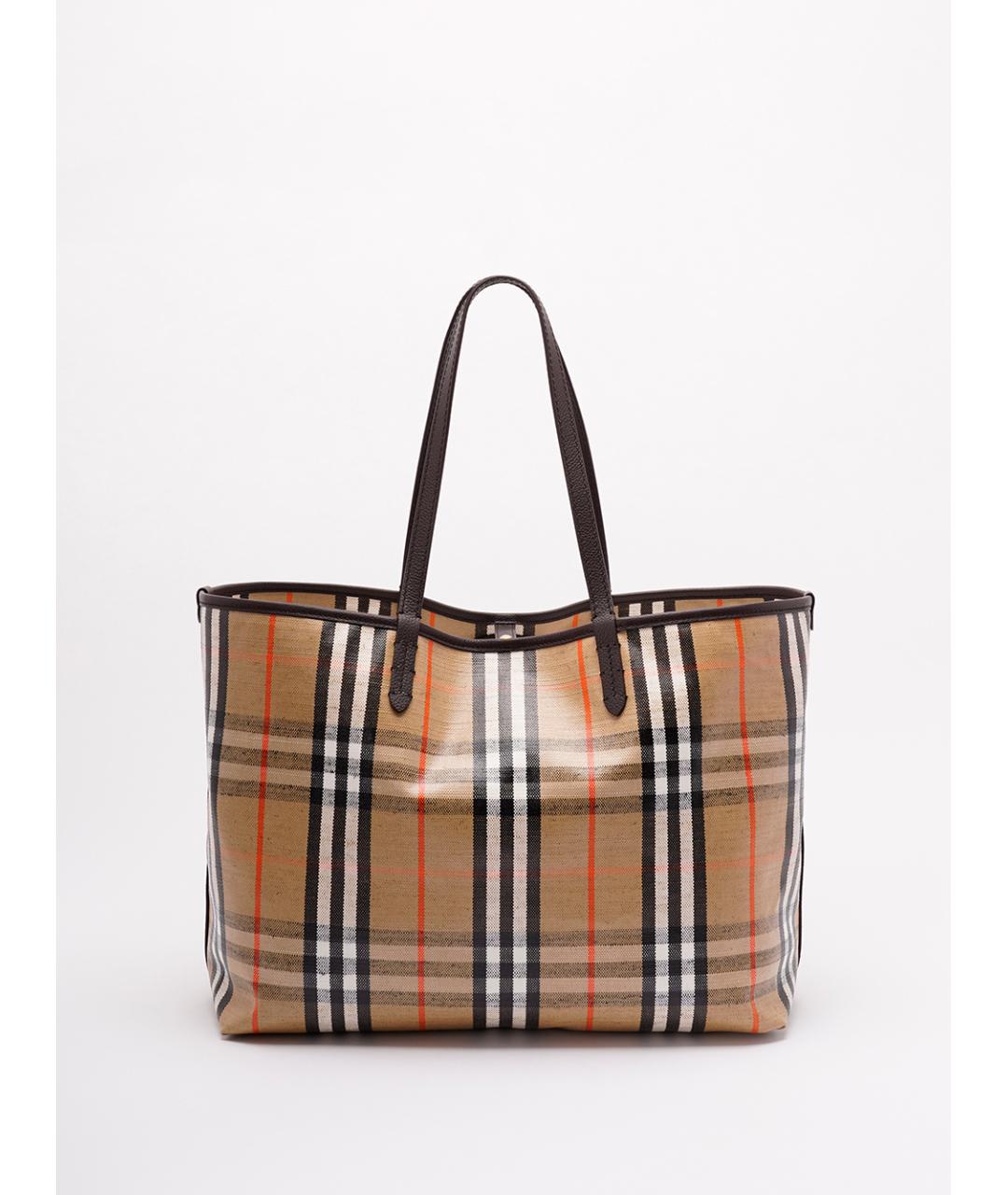 BURBERRY Бежевая хлопковая сумка тоут, фото 2