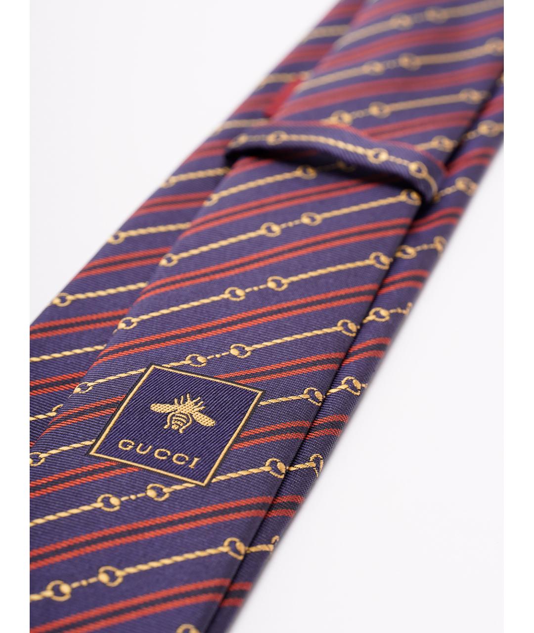 GUCCI Бордовый шелковый галстук, фото 2