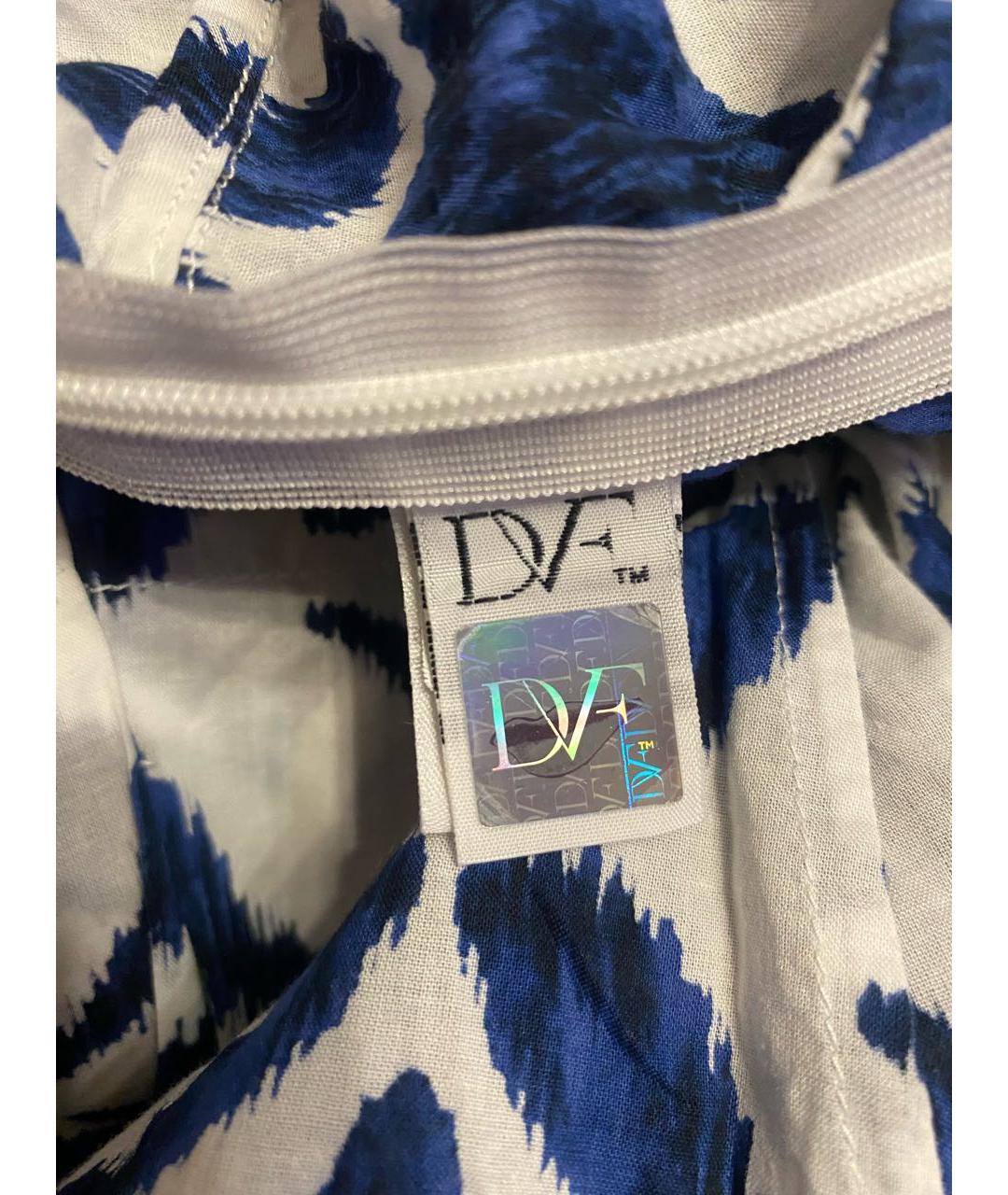 DIANE VON FURSTENBERG Синее хлопковое повседневное платье, фото 6