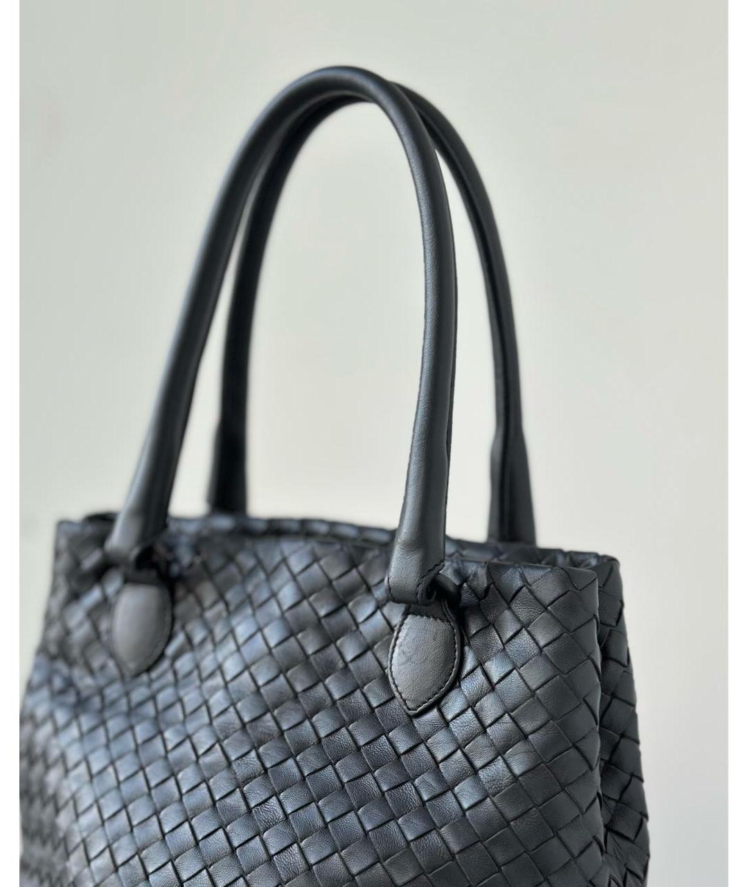 BOTTEGA VENETA Серая кожаная сумка с короткими ручками, фото 6