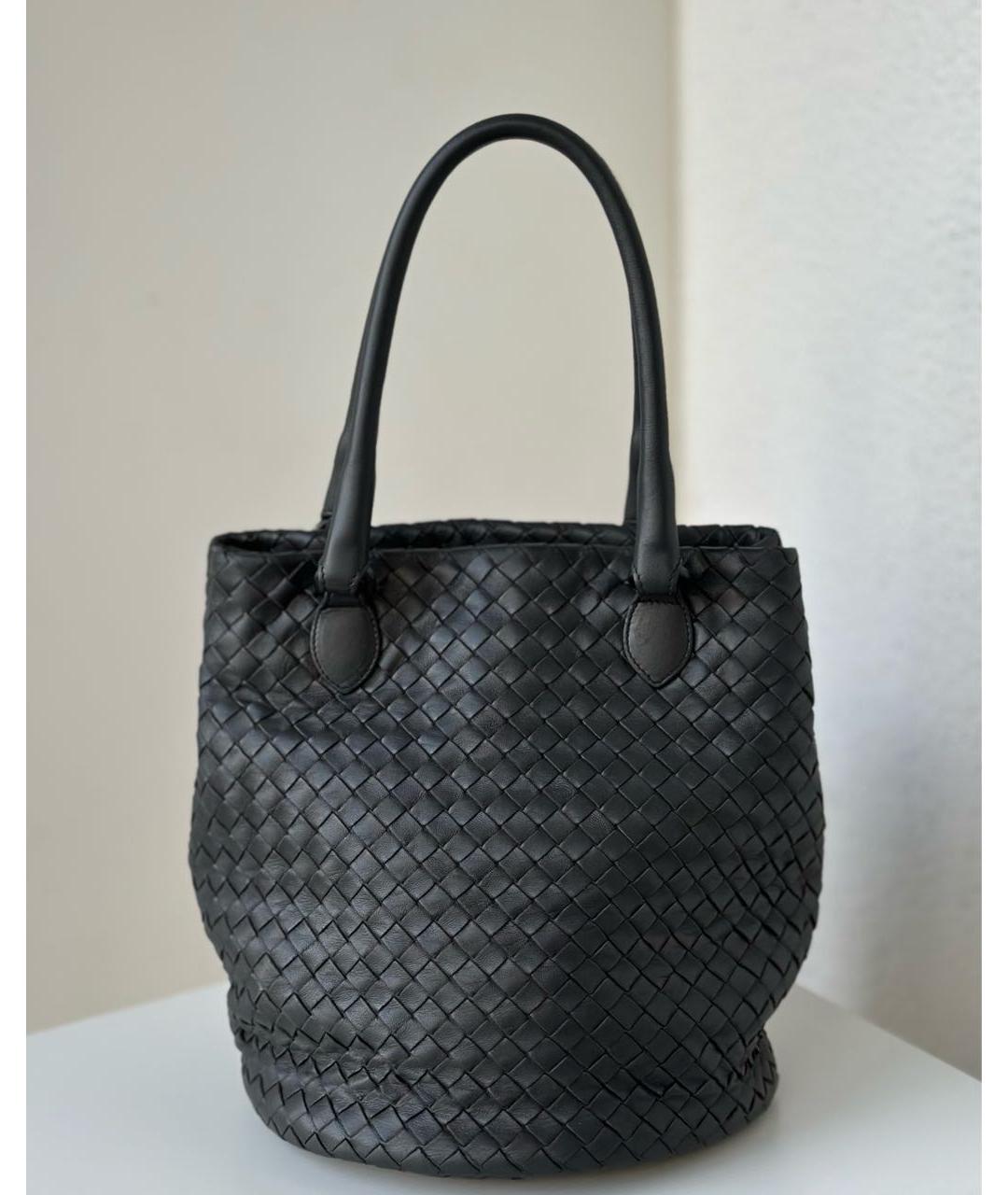 BOTTEGA VENETA Серая кожаная сумка с короткими ручками, фото 9