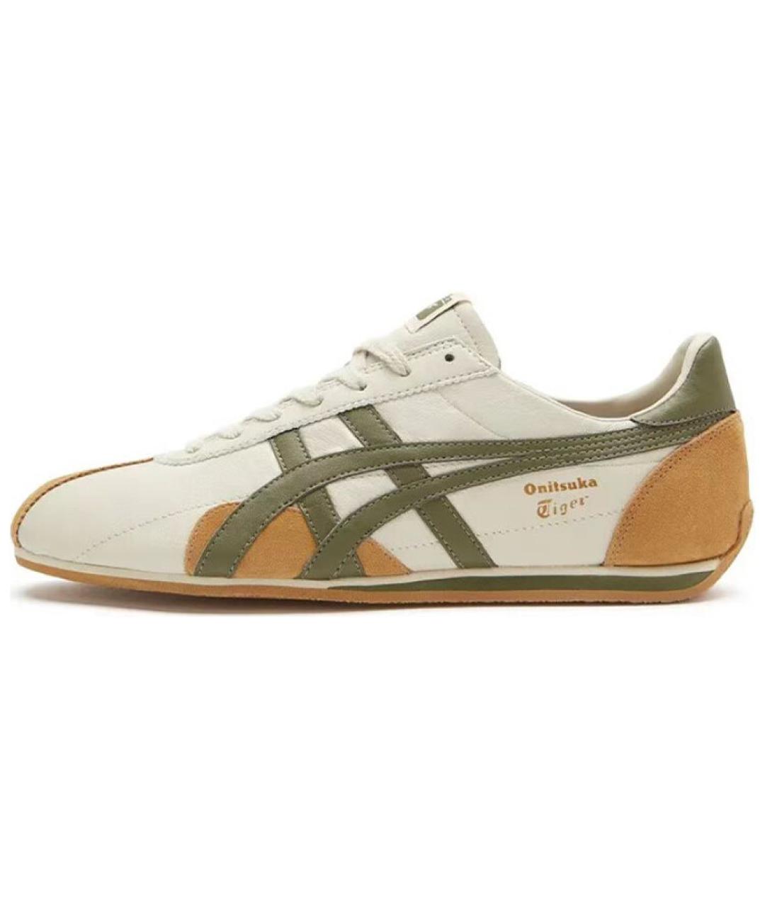 ONITSUKA TIGER Хаки кожаные низкие кроссовки / кеды, фото 6