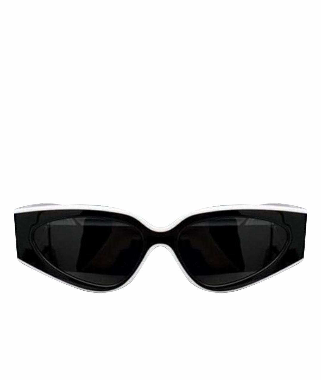 CHANEL Белые пластиковые солнцезащитные очки, фото 1