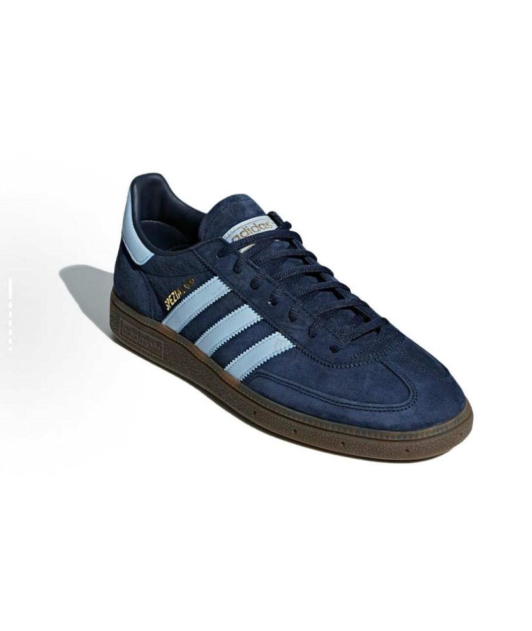 ADIDAS Темно-синие замшевые кроссовки, фото 3
