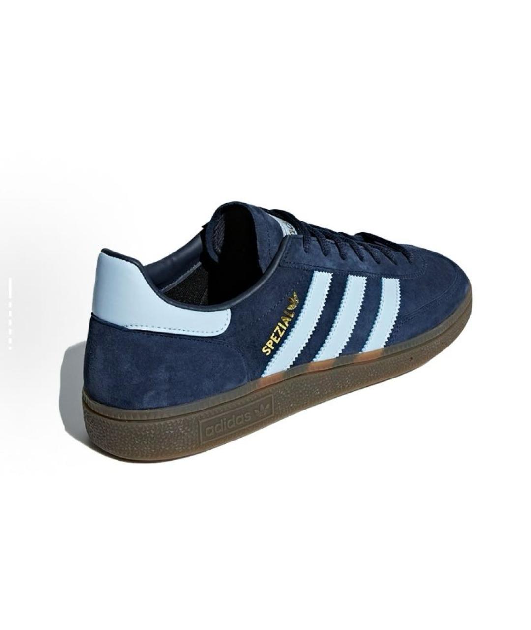 ADIDAS Темно-синие замшевые кроссовки, фото 4