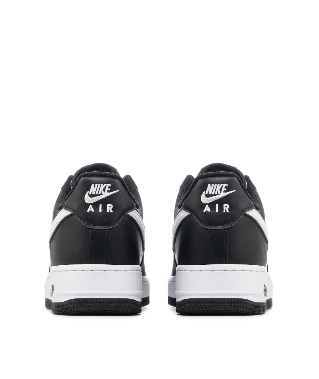 NIKE Черные кожаные низкие кроссовки / кеды, фото 5