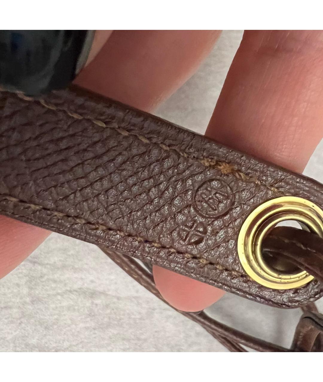 HERMES Коричневая кожаная поясная сумка, фото 6