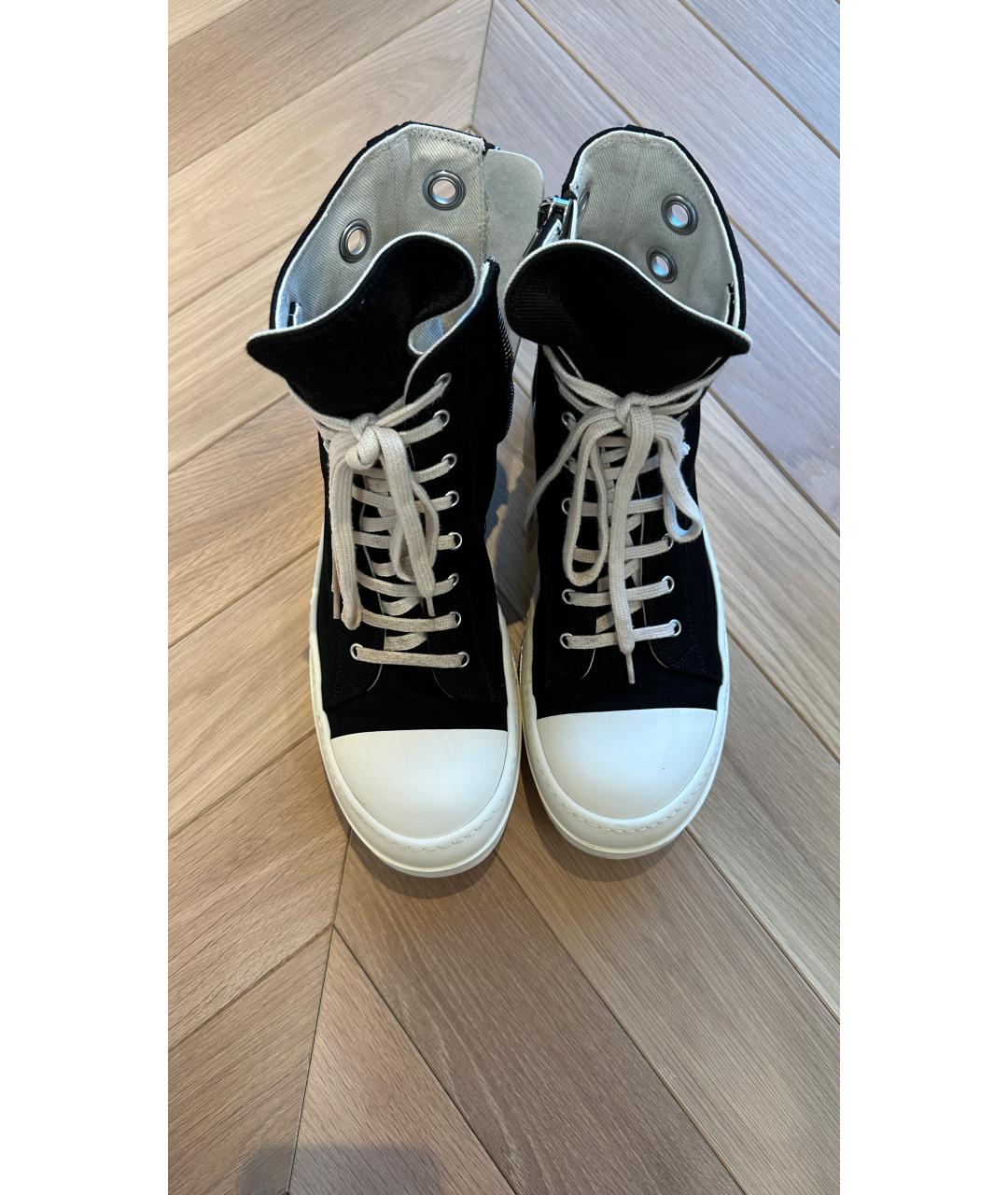 RICK OWENS DRKSHDW Черные высокие кроссовки / кеды, фото 2