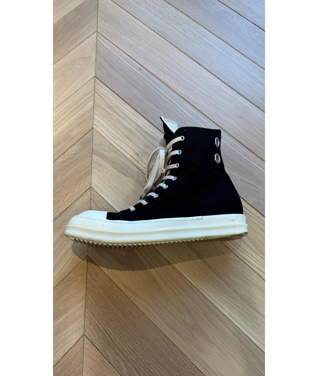RICK OWENS DRKSHDW Черные высокие кроссовки / кеды, фото 7