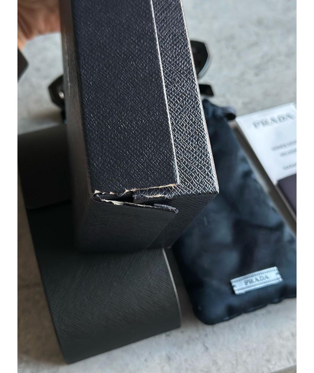 PRADA Черные пластиковые солнцезащитные очки, фото 6