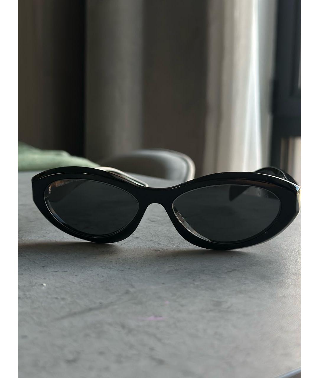 PRADA Черные пластиковые солнцезащитные очки, фото 7