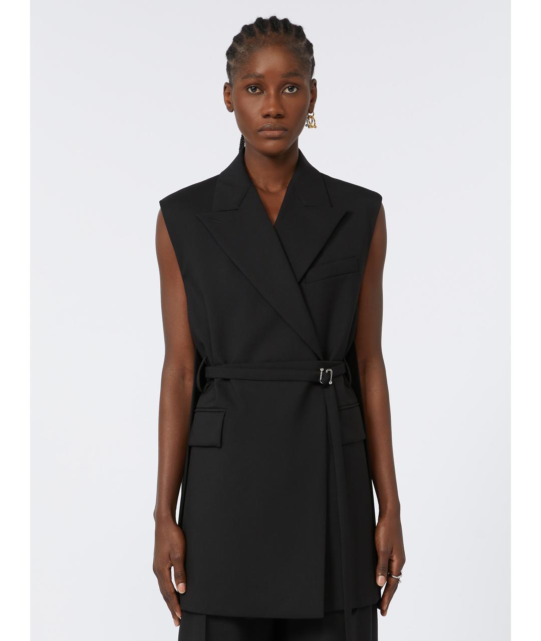 SPORTMAX Черный жилет, фото 3