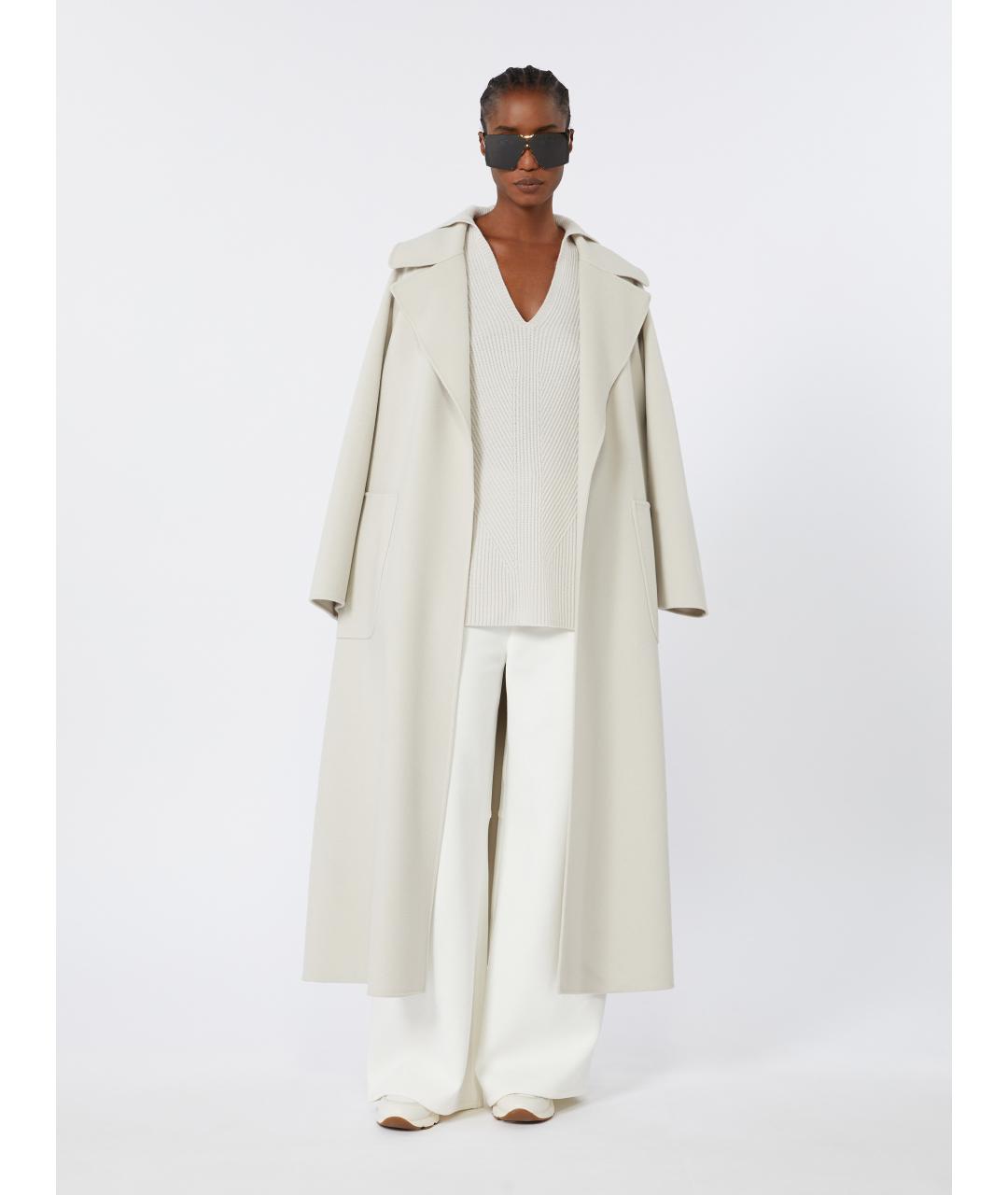 'S MAX MARA Белое пальто, фото 2