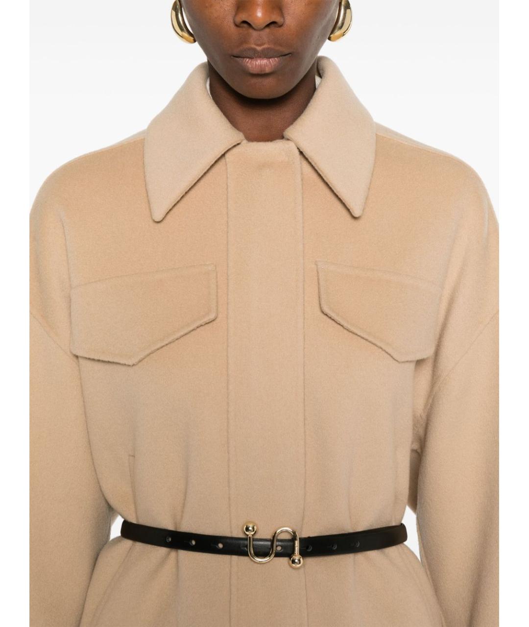 SPORTMAX Бежевое пальто, фото 5