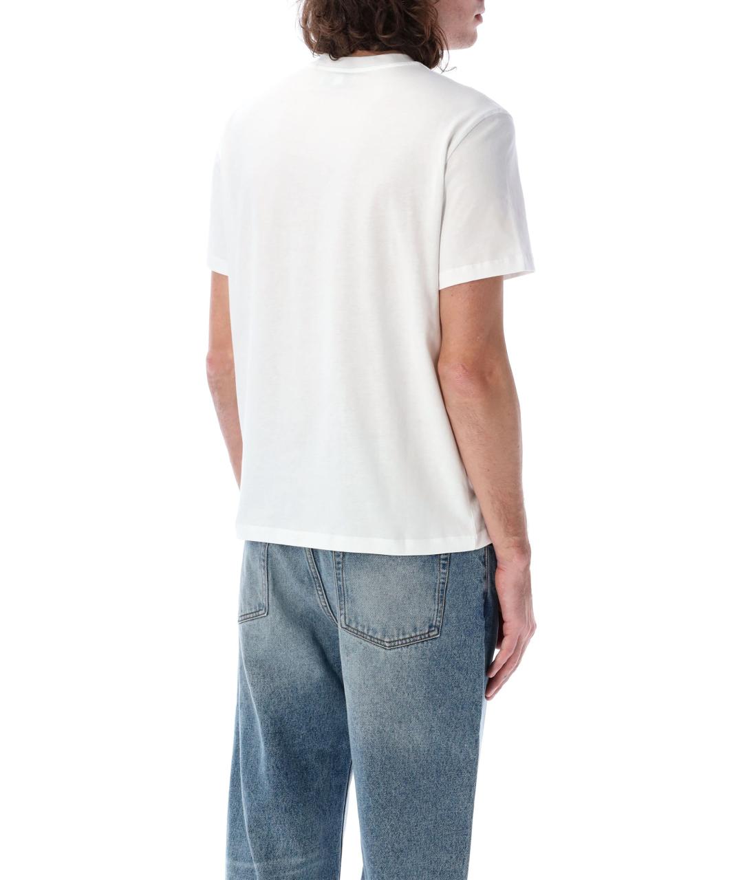 Ami Paris Белая хлопковая футболка, фото 2