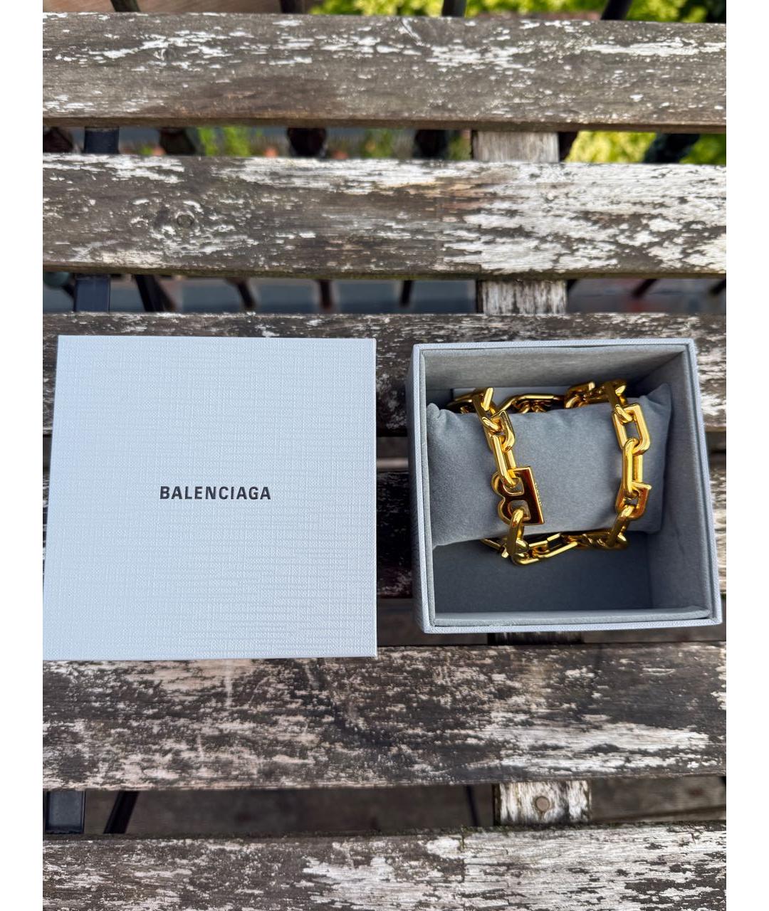 BALENCIAGA Золотая металлическая цепочка, фото 8