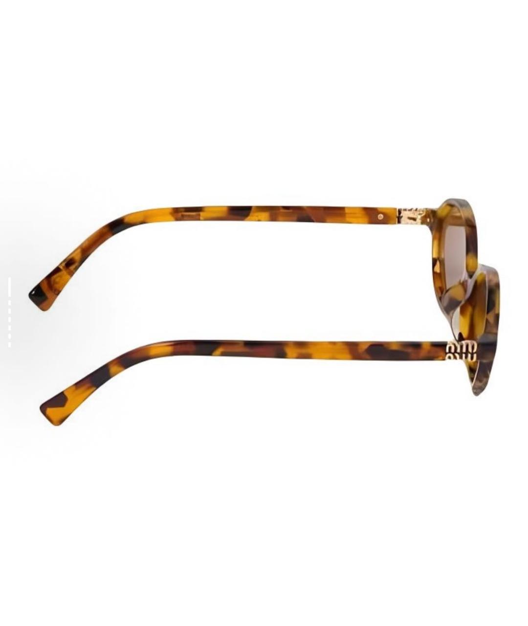 MIU MIU Красные пластиковые солнцезащитные очки, фото 4
