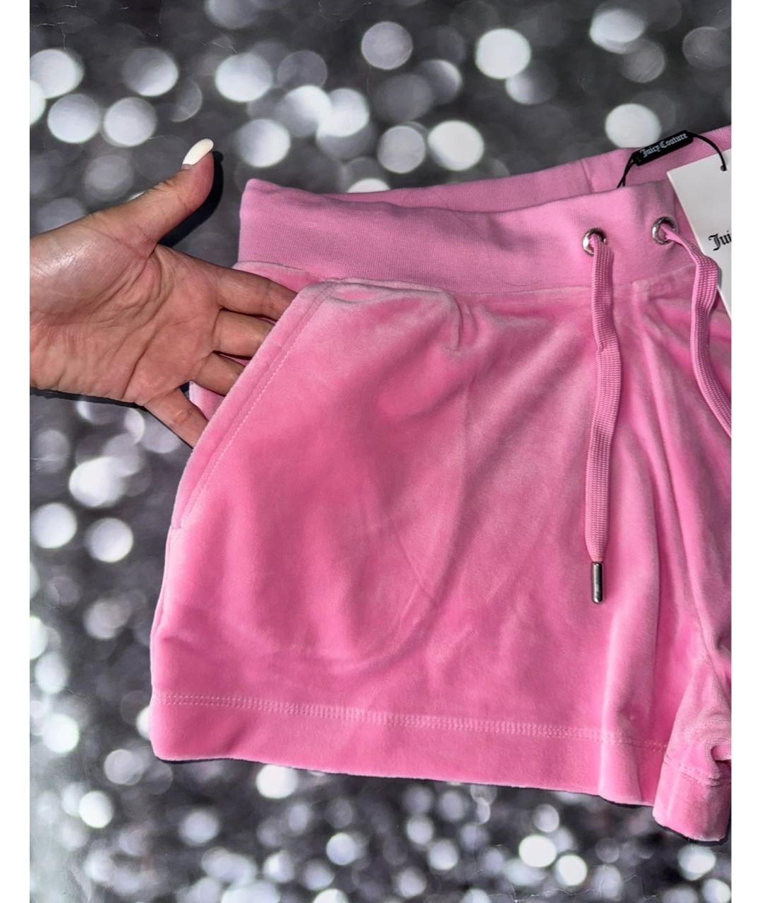 JUICY COUTURE Розовые полиэстеровые шорты, фото 5