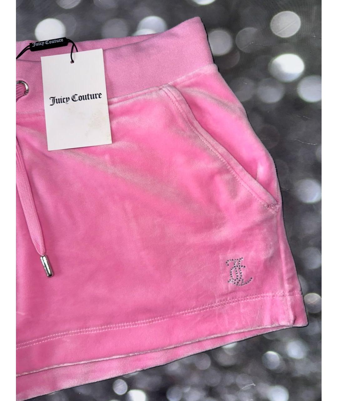 JUICY COUTURE Розовые полиэстеровые шорты, фото 3