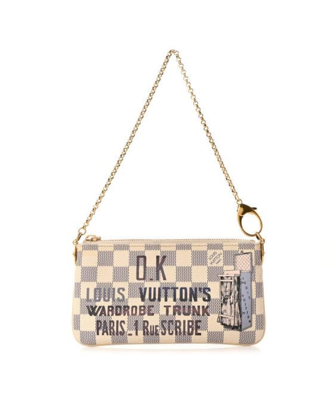 LOUIS VUITTON Бежевая кожаная сумка с короткими ручками, фото 9