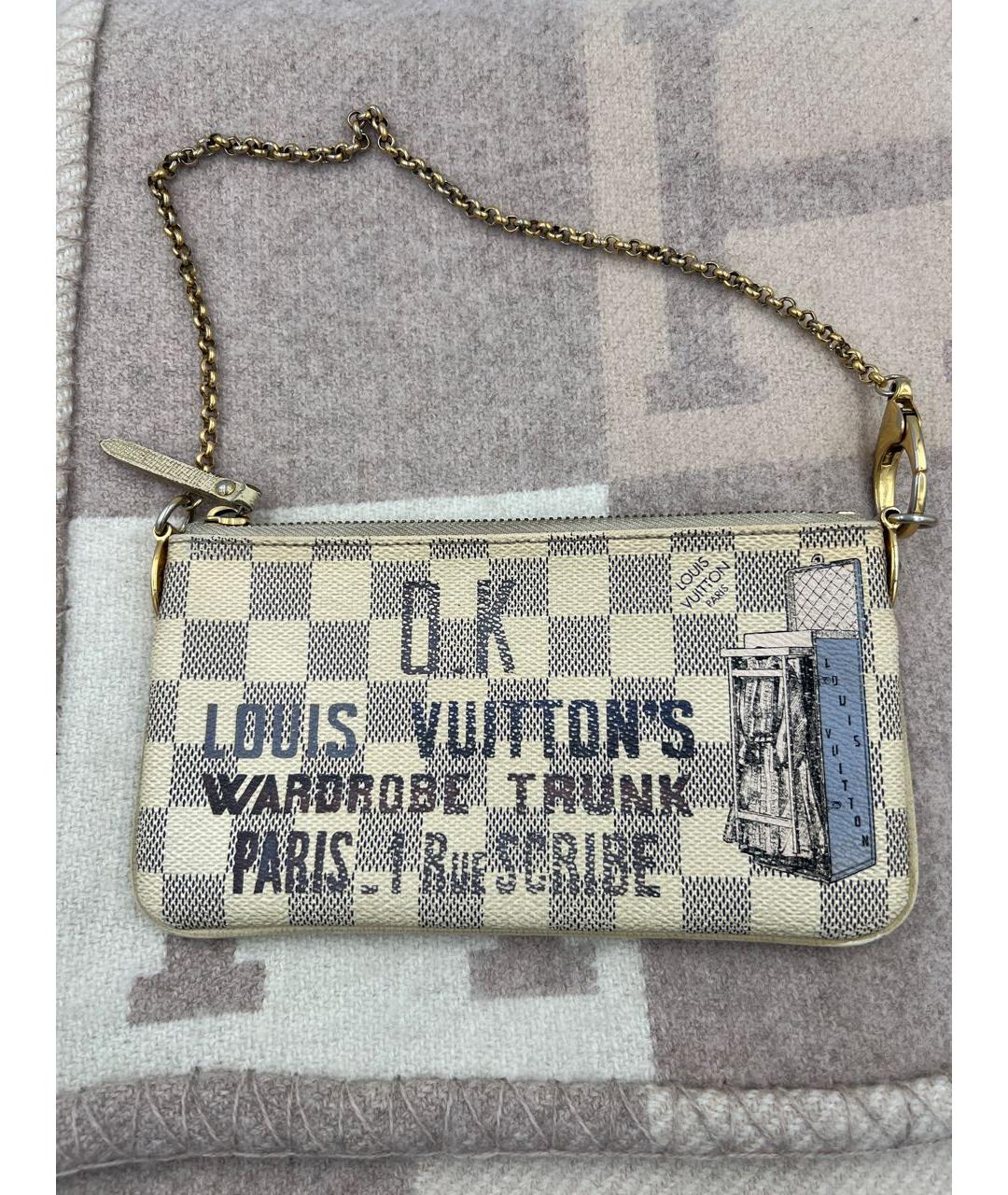 LOUIS VUITTON Бежевая кожаная сумка с короткими ручками, фото 2
