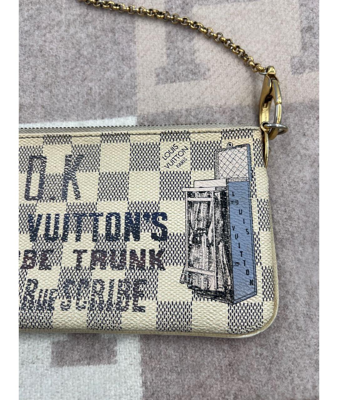 LOUIS VUITTON Бежевая кожаная сумка с короткими ручками, фото 4